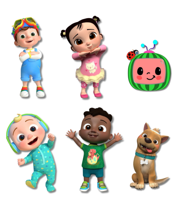 kit de 6 personajes de coroplast