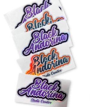 Stickers holograficos personalizados premium efecto tornasol