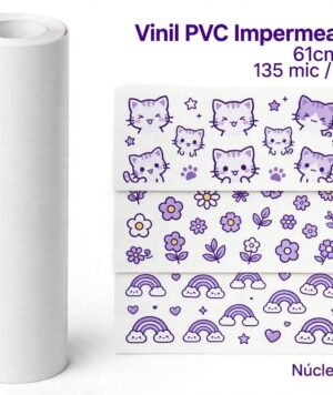 Rollo de vinil adhesivo imprimible blanco mate